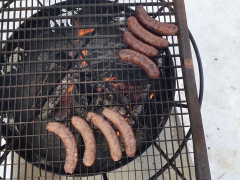 Elk sausages harvested from  my ranch