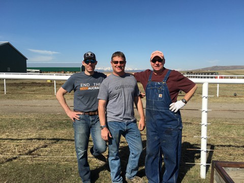 Branding in Longview with John Barlow and local rancher Todd Reidlinger.